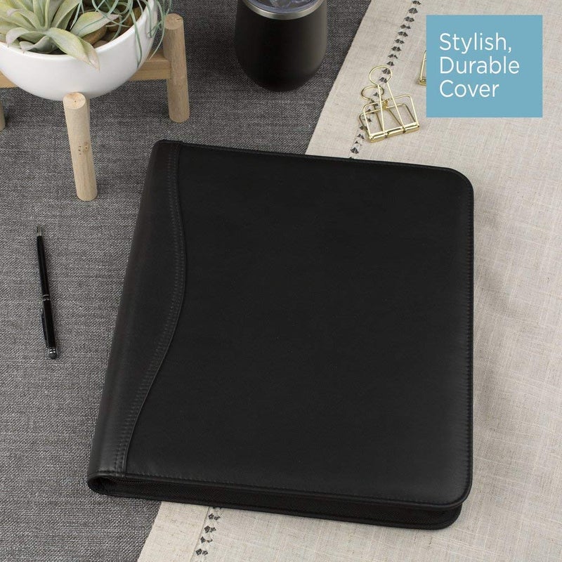 AT-A-GLANCE Genuine Leather Undated Starter Set, Folio Size, Black (038-0540-05) - Image 4